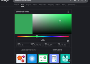 Ferramenta de seleção de cores do Google